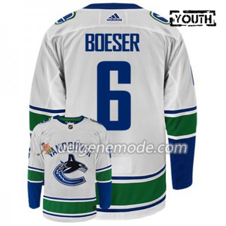 Kinder Eishockey Vancouver Canucks Trikot BROCK BOESER 6 Adidas Weiß Authentic